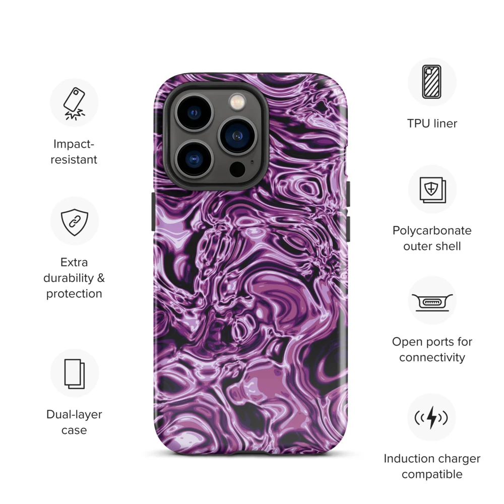 Funda reforzada premium para iPhone, diseño Amatista en iPhone 17 Pro Max: product specs