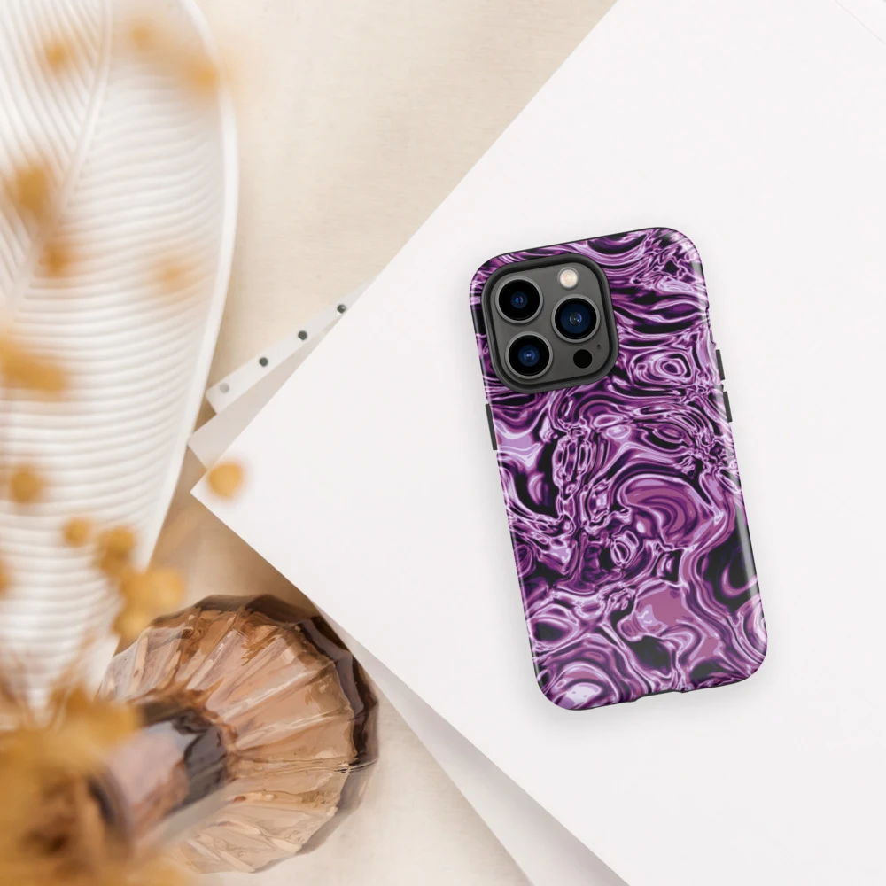 Funda reforzada premium para iPhone, diseño Amatista en iPhone 17 Pro Max: ambiente