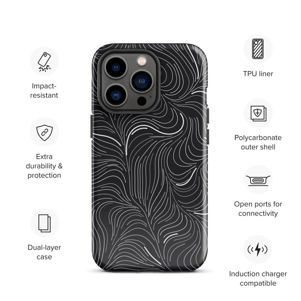 Funda reforzada premium para iPhone, diseño Flujo en iPhone 17 Pro Max: product specs