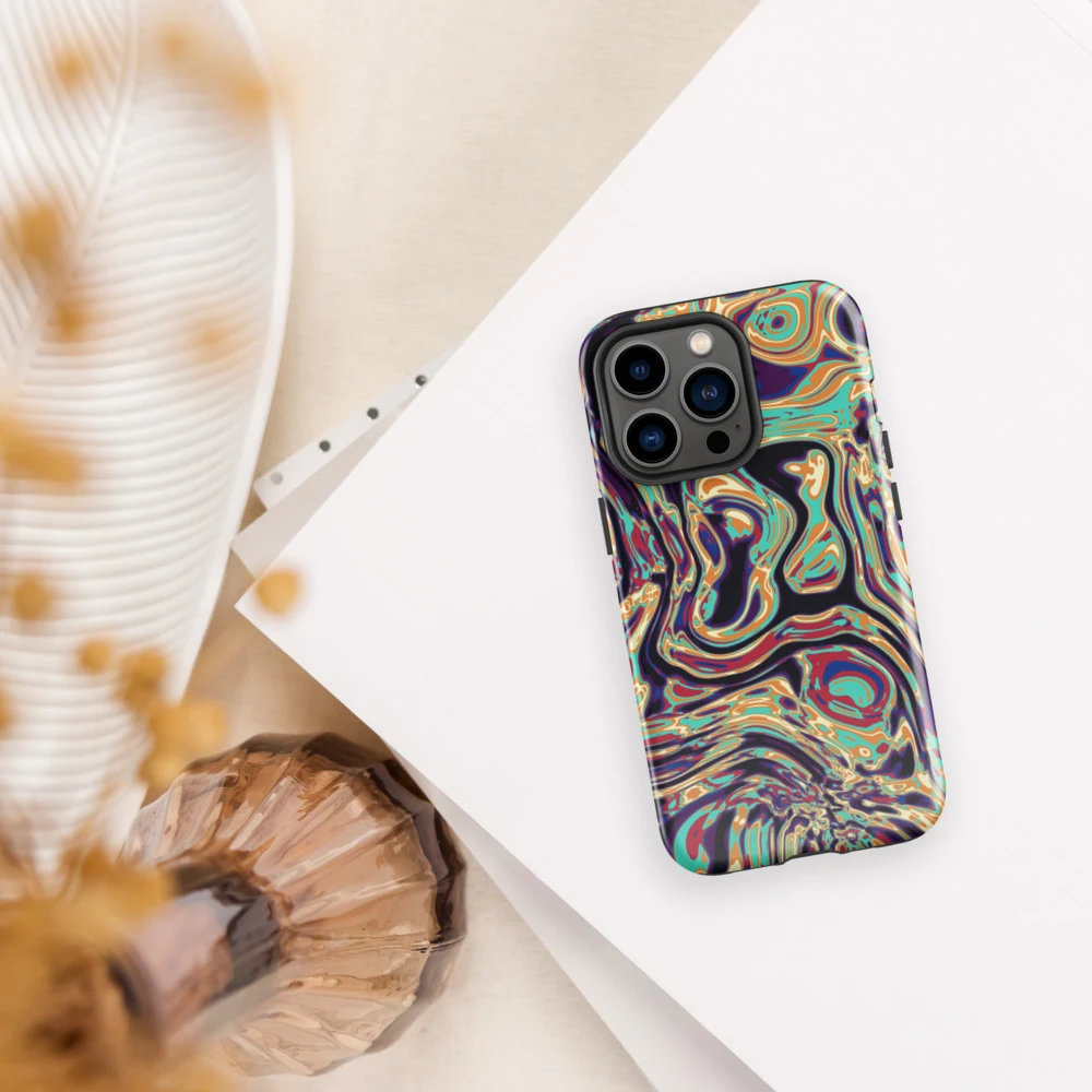Funda reforzada premium para iPhone, diseño Gasolina en iPhone 17 Pro Max: ambiente