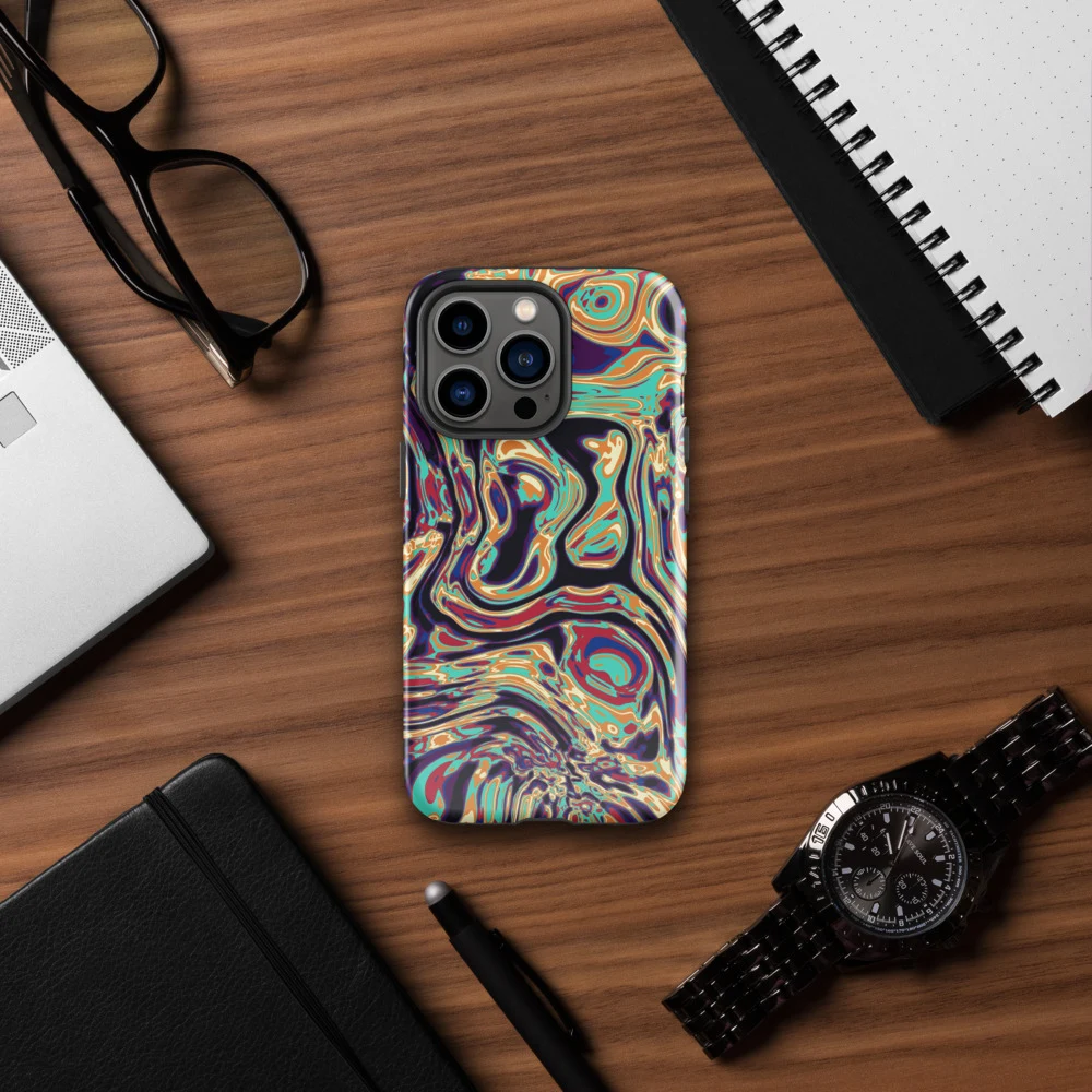 Funda reforzada premium para iPhone, diseño Gasolina en iPhone 17 Pro Max: ambiente