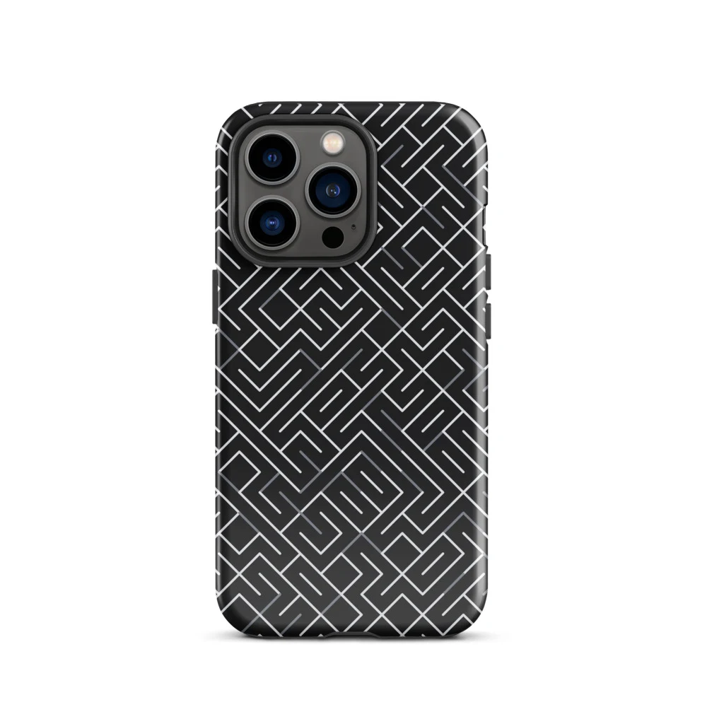 Funda reforzada premium para iPhone, diseño Laberinto en iPhone 17 Pro Max: plana
