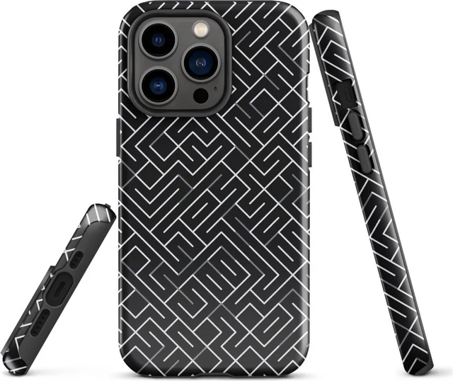 Funda reforzada premium para iPhone, diseño Laberinto