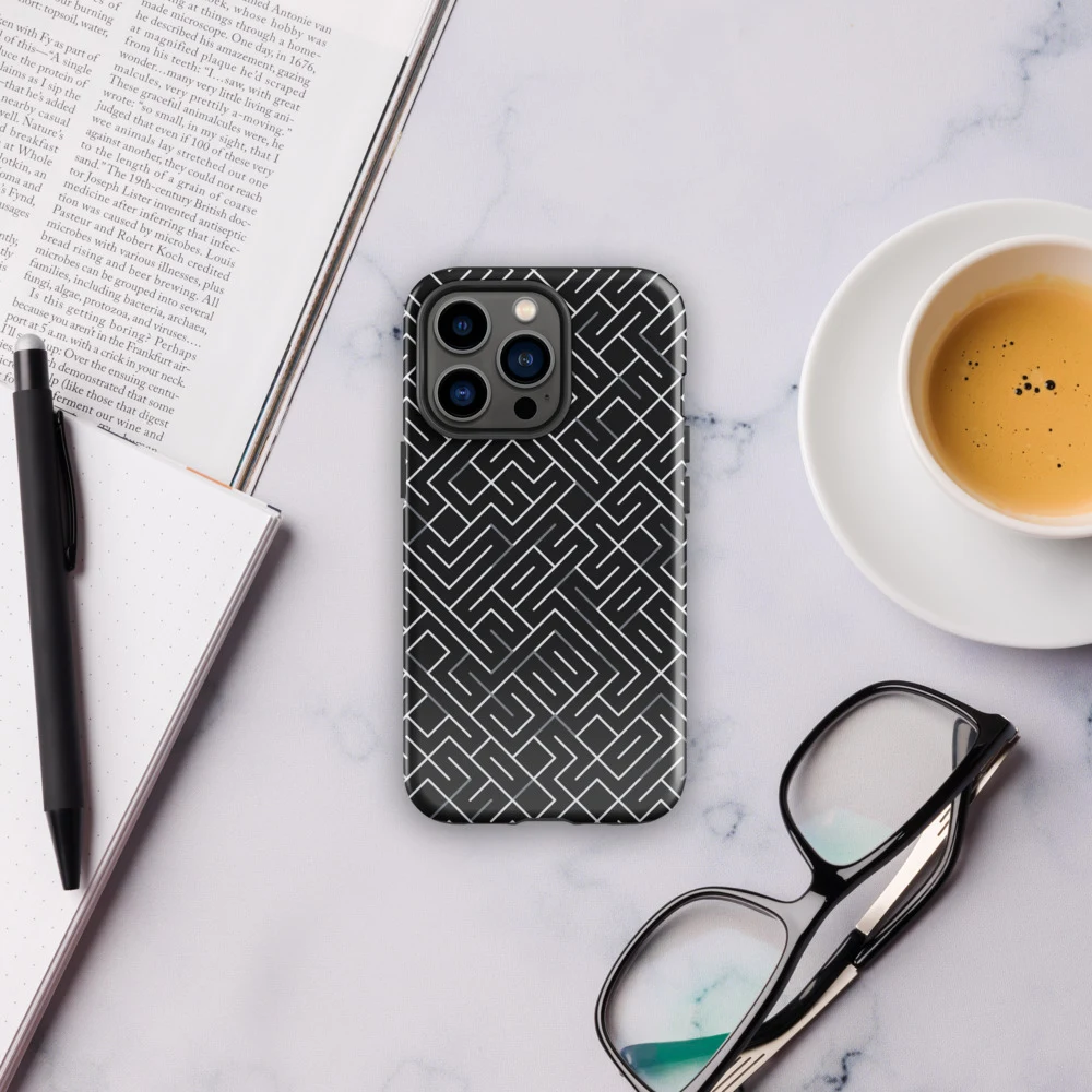 Funda reforzada premium para iPhone, diseño Laberinto en iPhone 17 Pro Max: ambiente