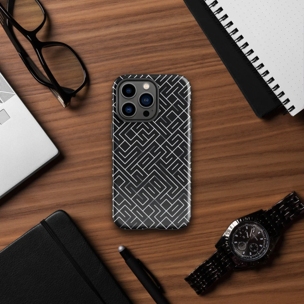 Funda reforzada premium para iPhone, diseño Laberinto en iPhone 17 Pro Max: ambiente