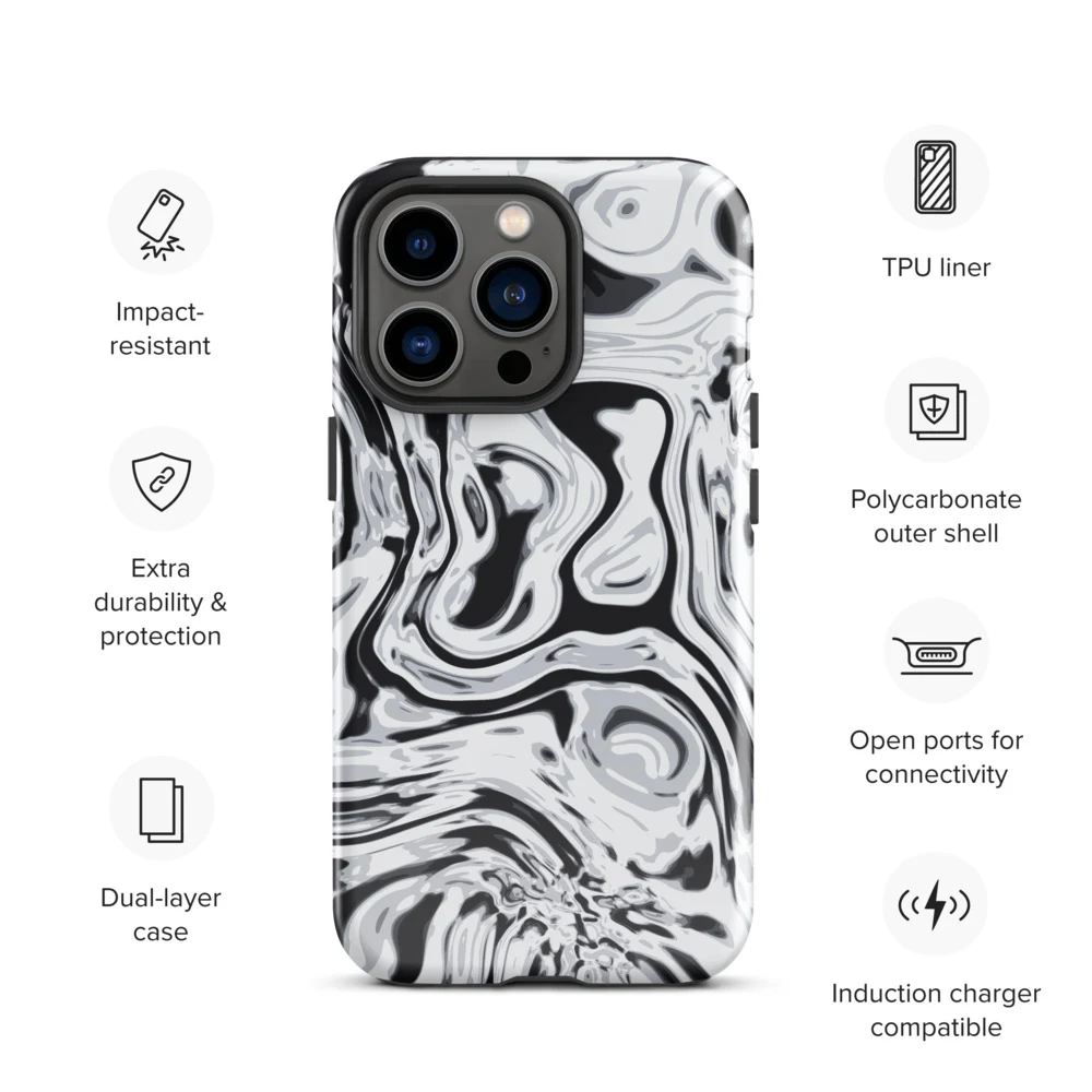 Funda reforzada premium para iPhone, diseño Metal líquido en iPhone 17 Pro Max: product specs