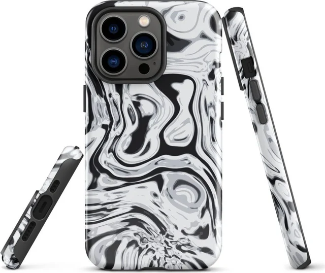 Funda reforzada premium para iPhone, diseño Metal líquido