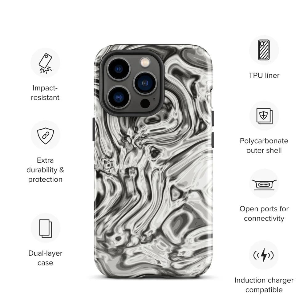 Funda reforzada premium para iPhone, diseño Oro blanco en iPhone 17 Pro Max: product specs
