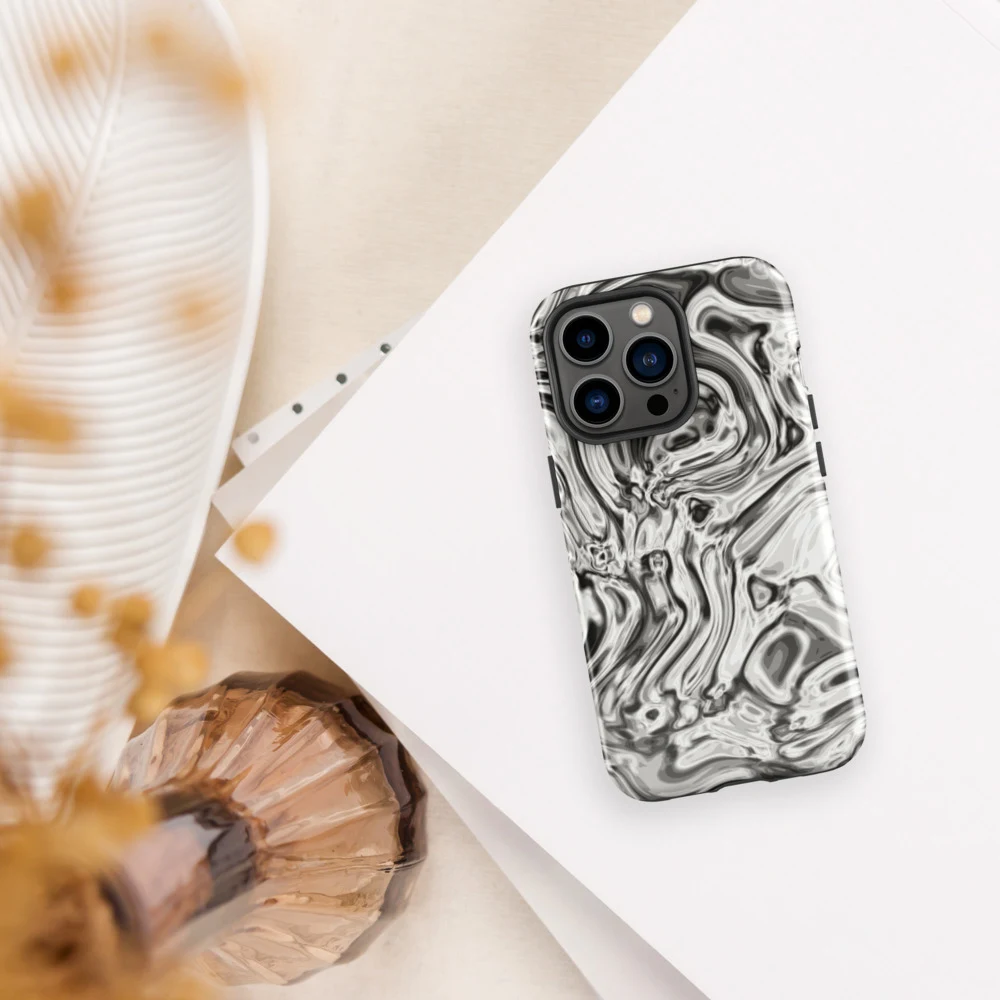 Funda reforzada premium para iPhone, diseño Oro blanco en iPhone 17 Pro Max: ambiente
