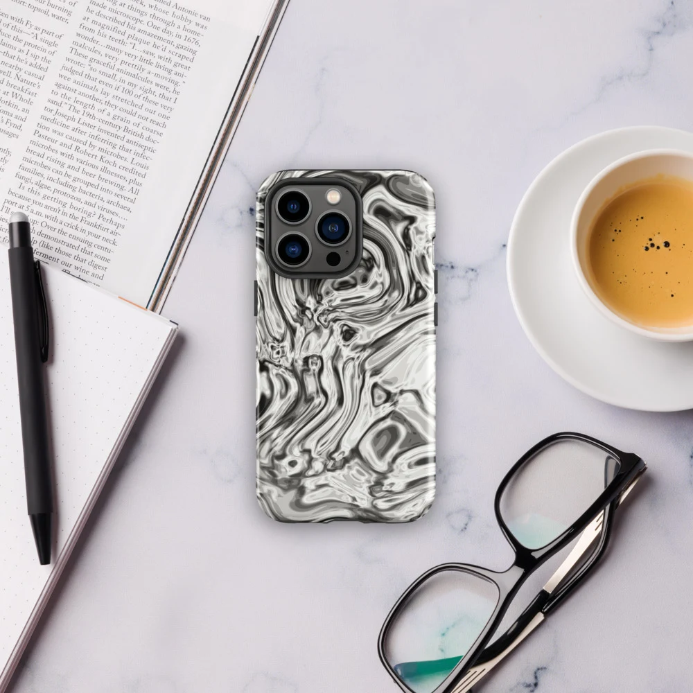 Funda reforzada premium para iPhone, diseño Oro blanco en iPhone 17 Pro Max: ambiente