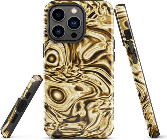 Funda reforzada premium para iPhone, diseño Oro