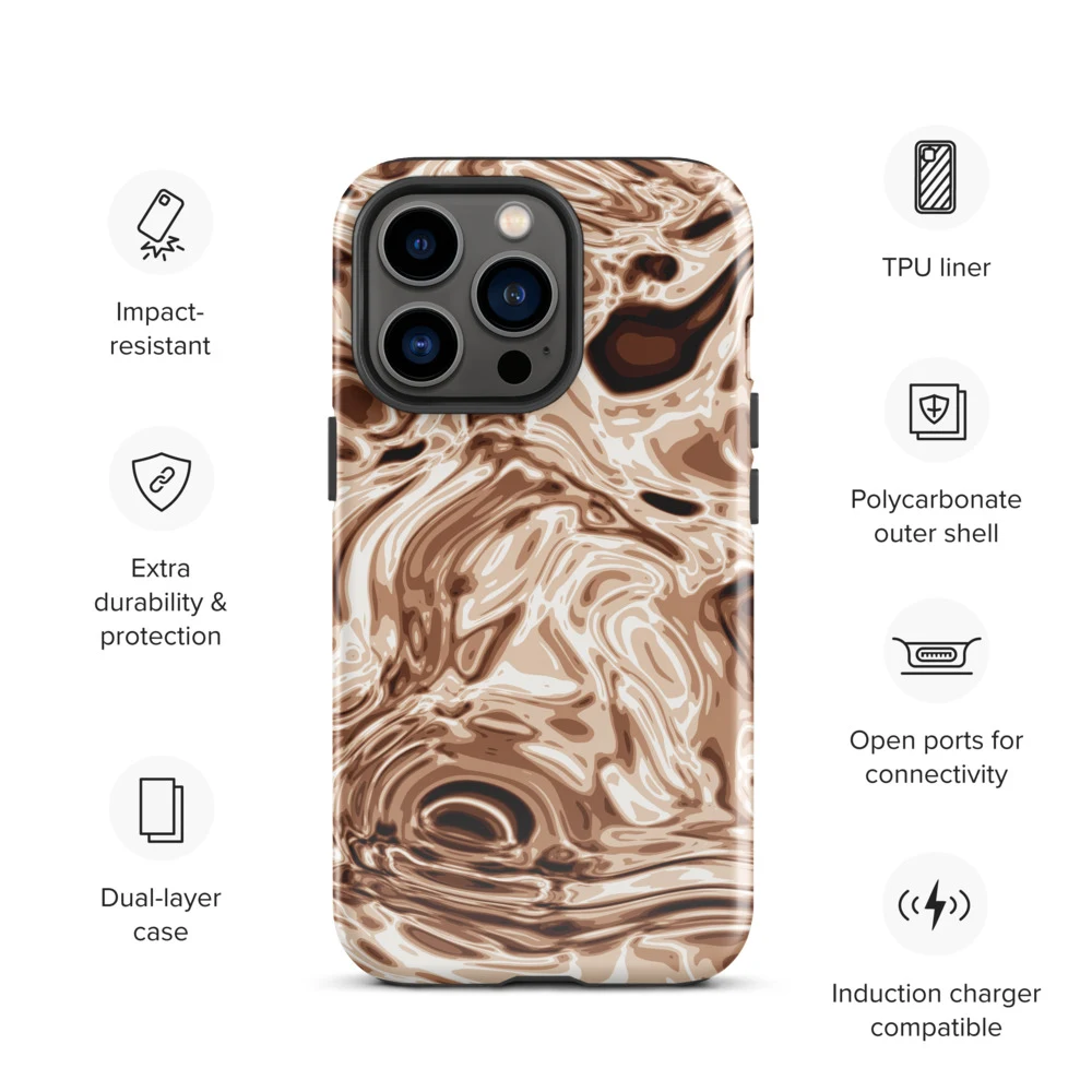 Funda reforzada premium para iPhone, diseño Oro rosa en iPhone 17 Pro Max: product specs