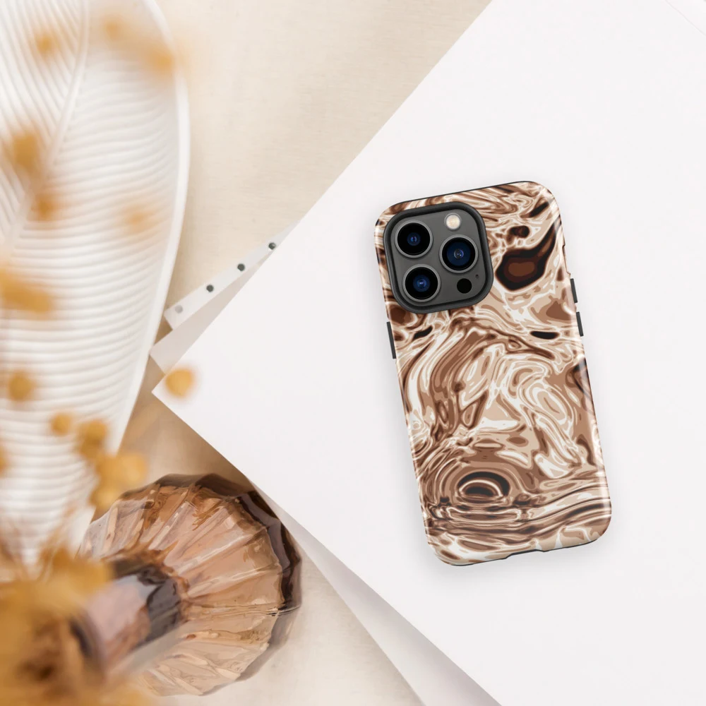 Funda reforzada premium para iPhone, diseño Oro rosa en iPhone 17 Pro Max: ambiente