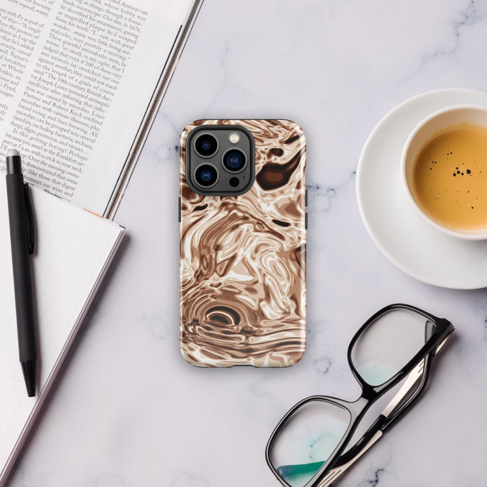 Funda reforzada premium para iPhone, diseño Oro rosa en iPhone 17 Pro Max: ambiente
