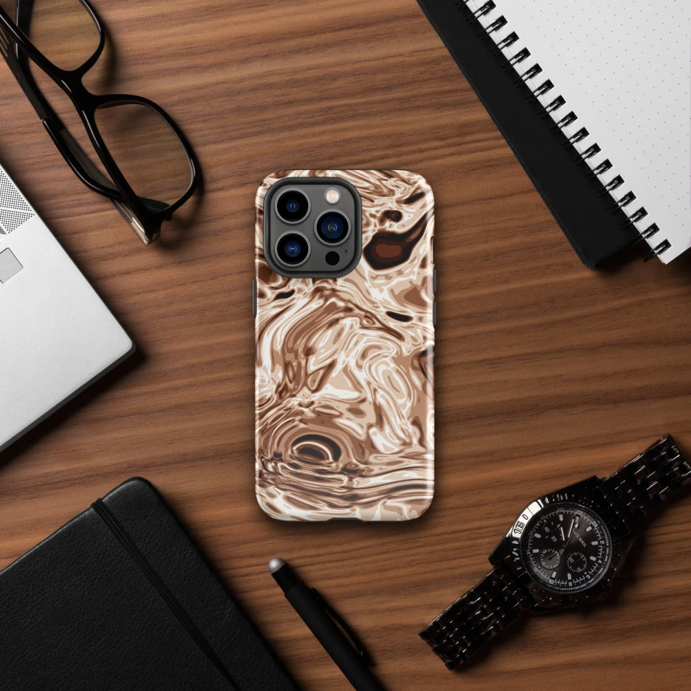 Funda reforzada premium para iPhone, diseño Oro rosa en iPhone 17 Pro Max: ambiente