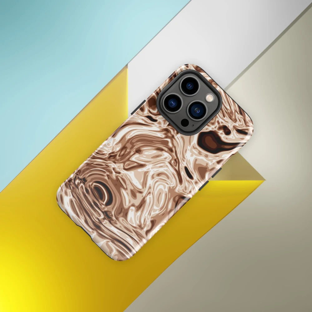 Funda reforzada premium para iPhone, diseño Oro rosa en iPhone 17 Pro Max: ambiente