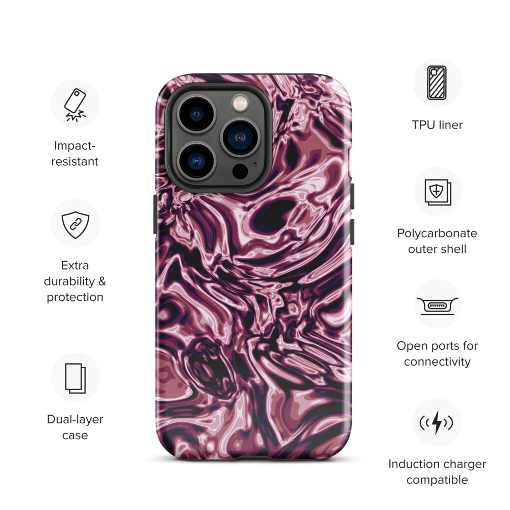 Funda reforzada premium para iPhone, diseño Orquídea en iPhone 17 Pro Max: product specs