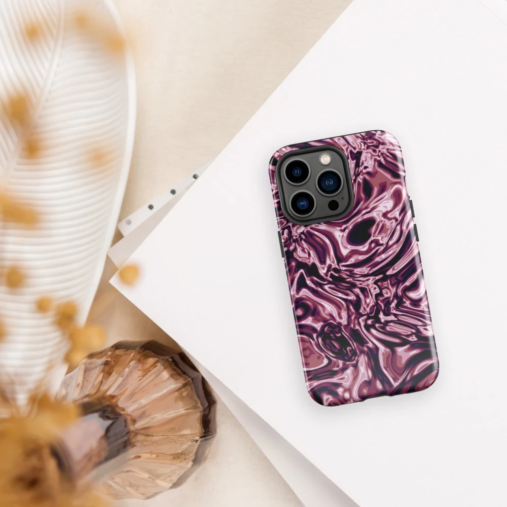 Funda reforzada premium para iPhone, diseño Orquídea en iPhone 17 Pro Max: ambiente