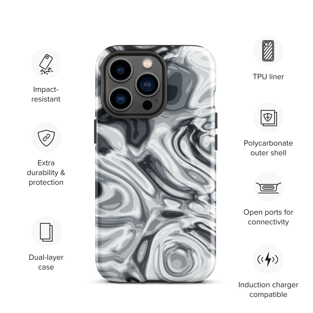Funda reforzada premium para iPhone, diseño Plata en iPhone 17 Pro Max: product specs