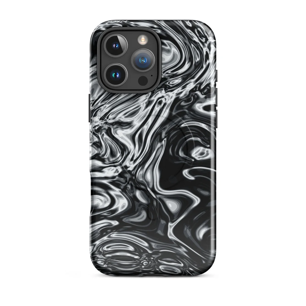 Funda MagSafe premium para iPhone, diseño Damasco en iPhone 17 Pro Max: plana