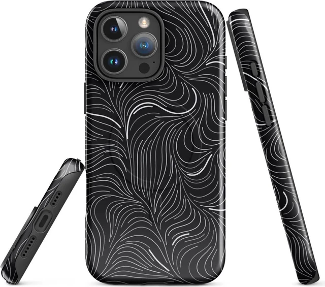 Funda MagSafe premium para iPhone, diseño Flujo