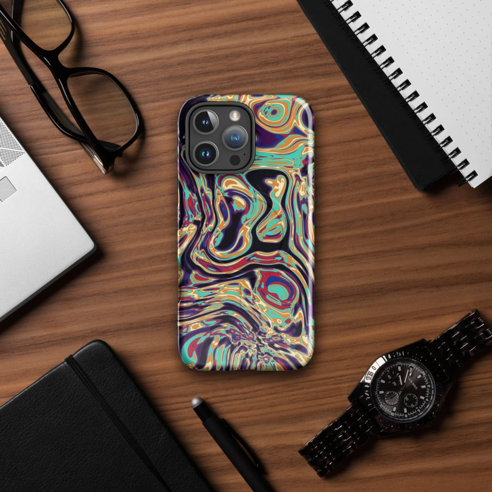 Funda MagSafe premium para iPhone, diseño Gasolina en iPhone 17 Pro Max: ambiente