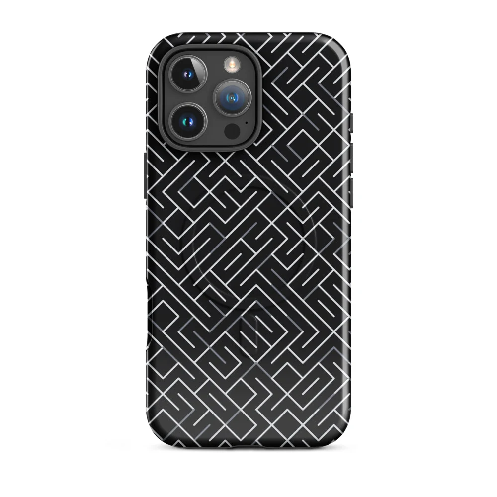 Funda MagSafe premium para iPhone, diseño Laberinto en iPhone 17 Pro Max: plana