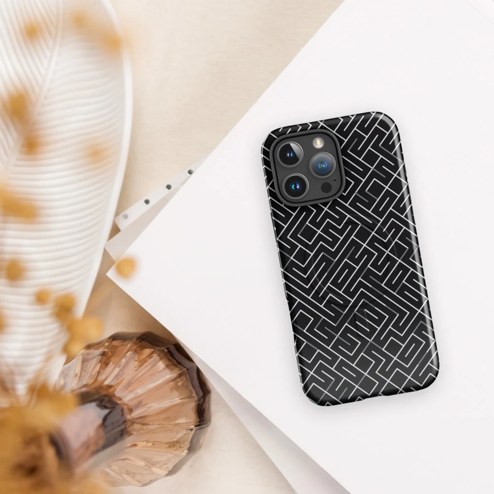 Funda MagSafe premium para iPhone, diseño Laberinto en iPhone 17 Pro Max: ambiente