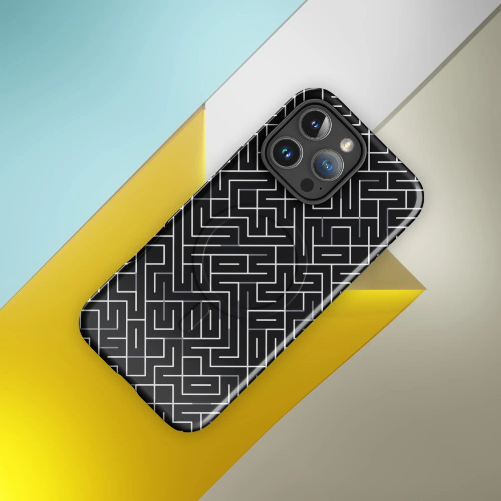 Funda MagSafe premium para iPhone, diseño Laberinto en iPhone 17 Pro Max: ambiente