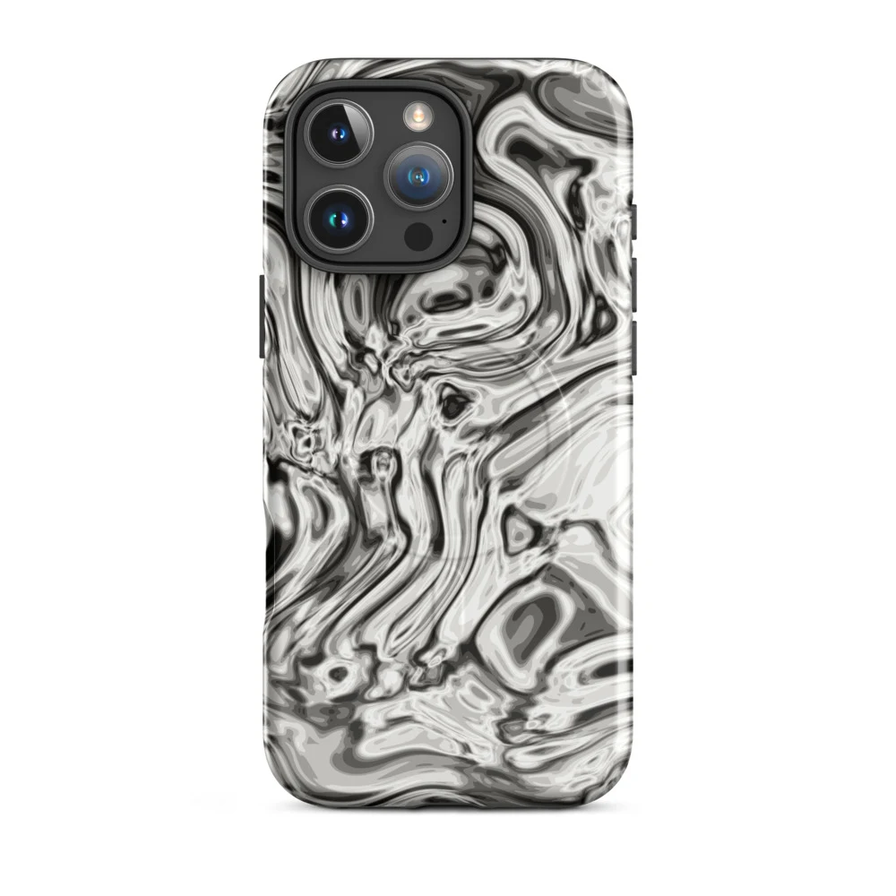 Funda MagSafe premium para iPhone, diseño Oro blanco en iPhone 17 Pro Max: plana