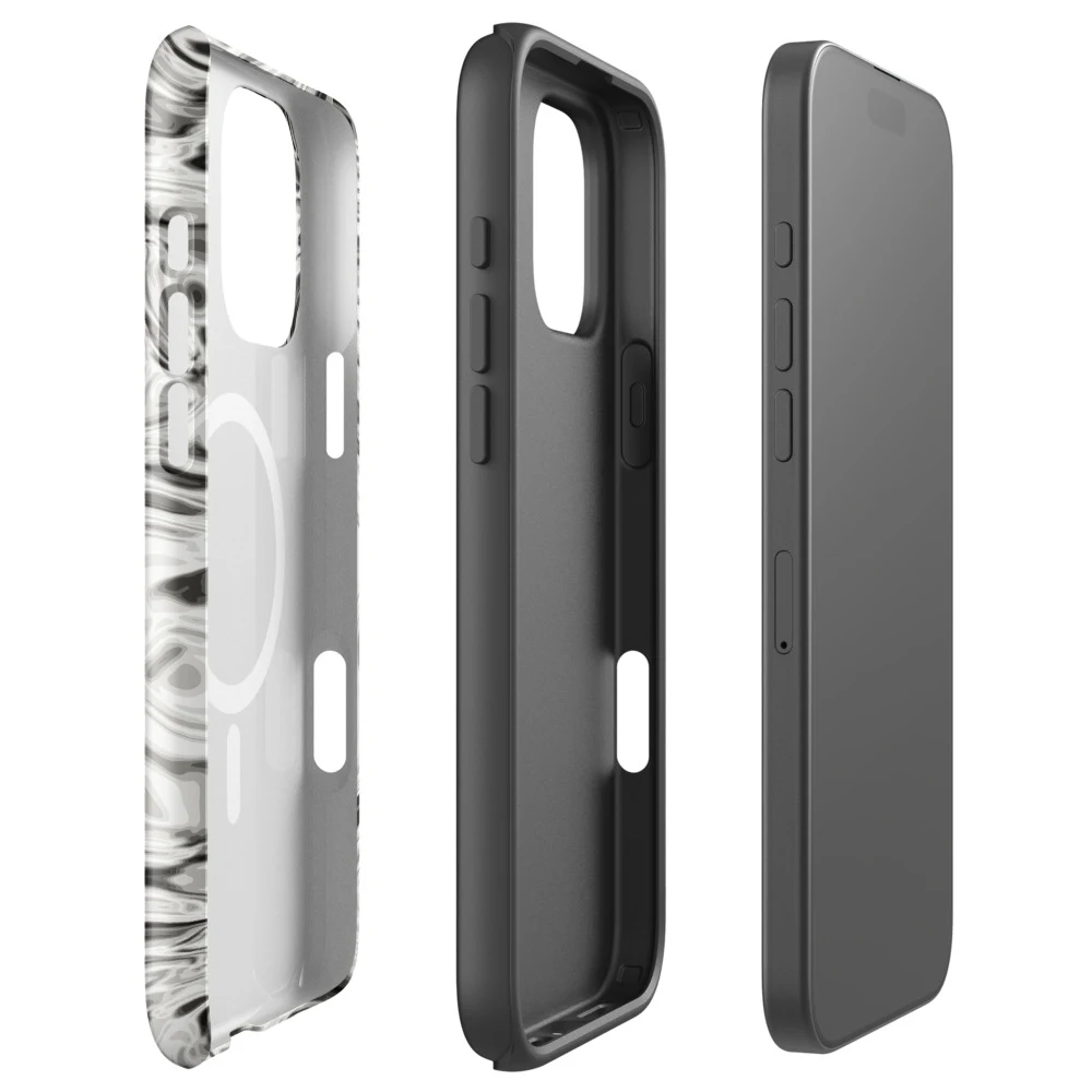 Funda MagSafe premium para iPhone, diseño Oro blanco en iPhone 17 Pro Max: ambiente