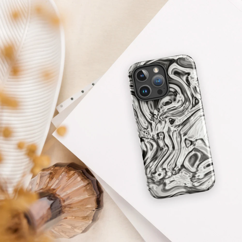Funda MagSafe premium para iPhone, diseño Oro blanco en iPhone 17 Pro Max: ambiente