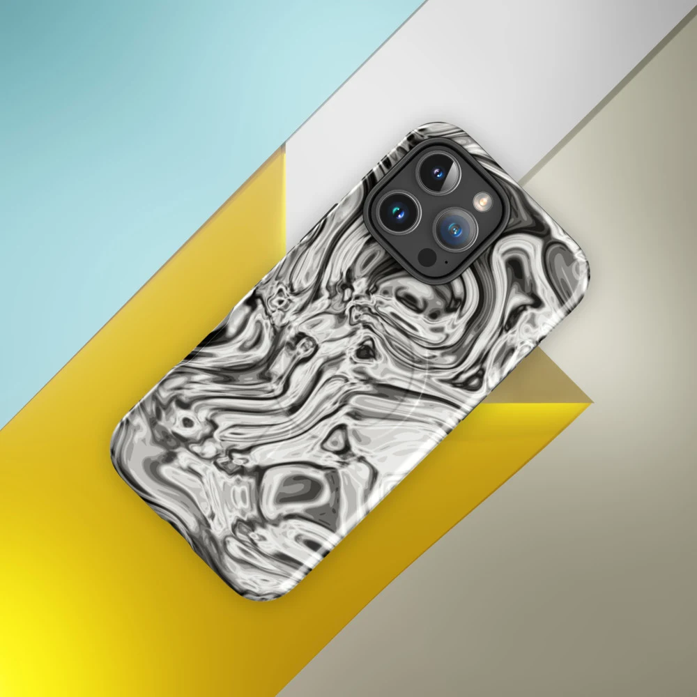 Funda MagSafe premium para iPhone, diseño Oro blanco en iPhone 17 Pro Max: ambiente