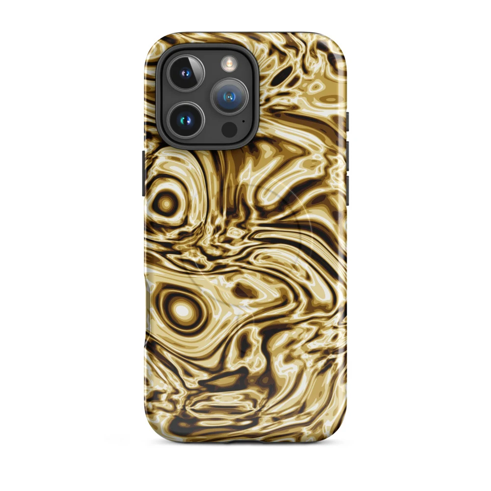Funda MagSafe premium para iPhone, diseño Oro en iPhone 17 Pro Max: plana