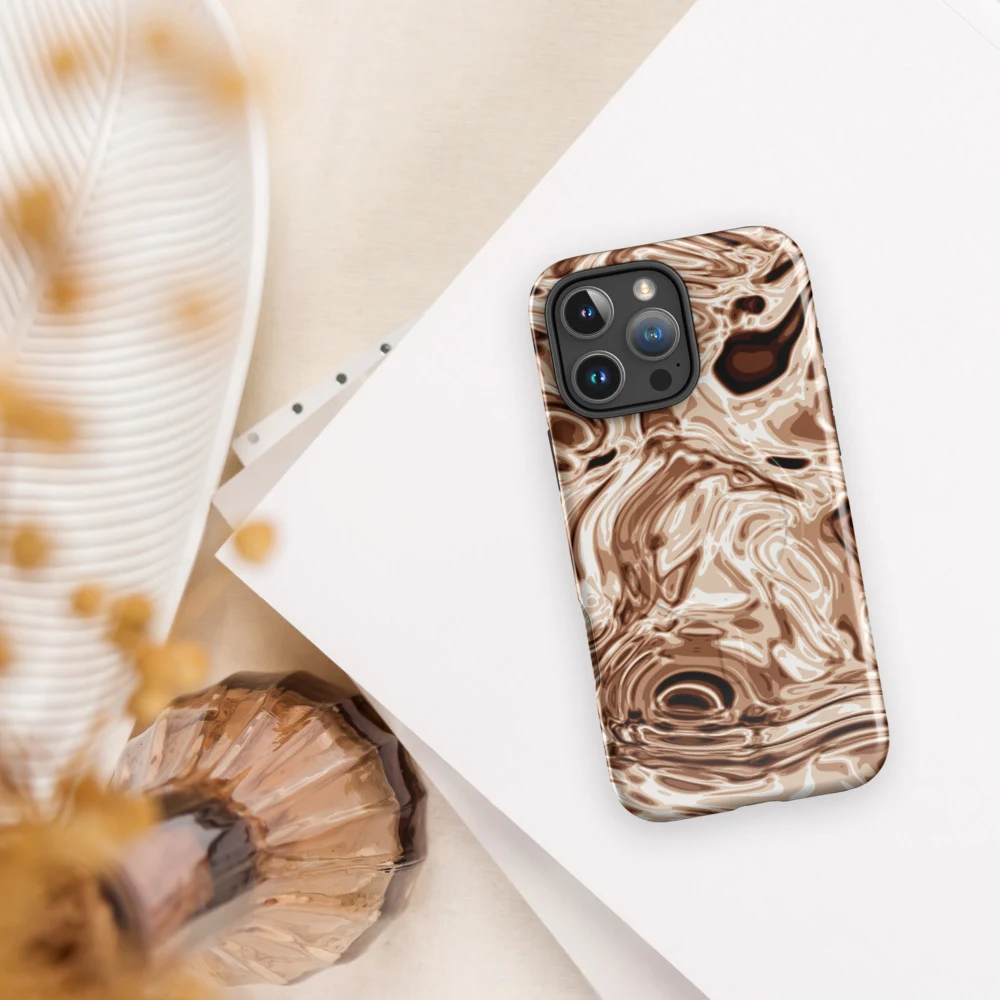 Funda MagSafe premium para iPhone, diseño Oro rosa en iPhone 17 Pro Max: ambiente