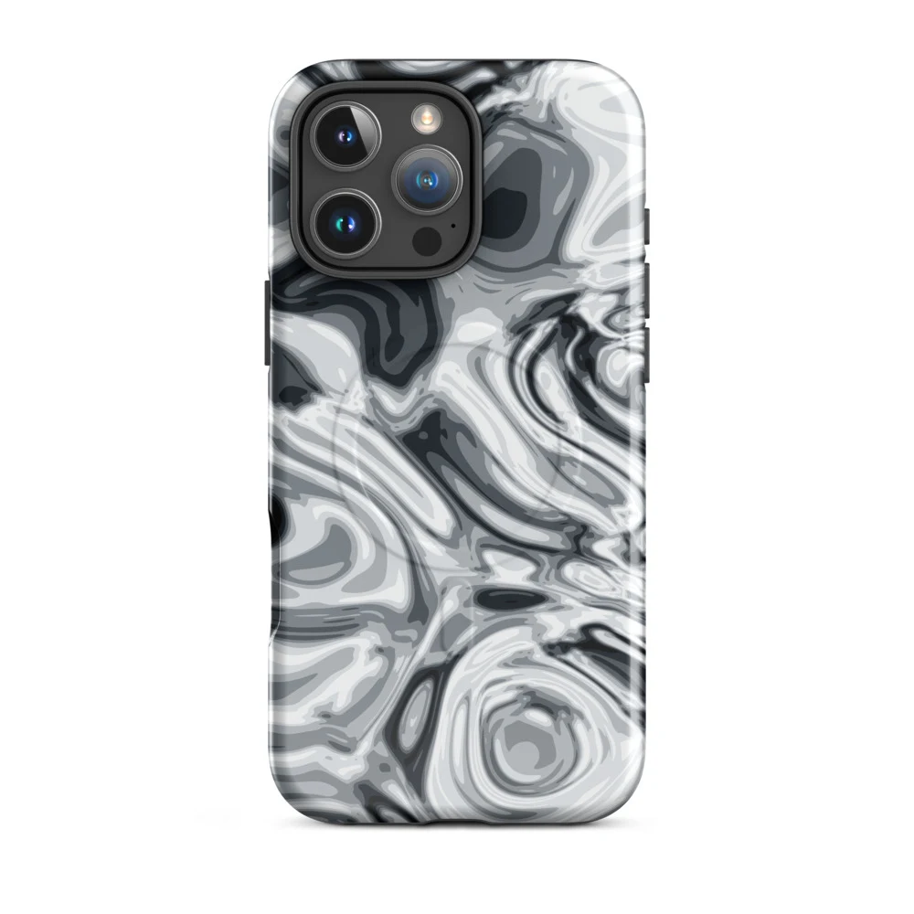 Funda MagSafe premium para iPhone, diseño Plata en iPhone 17 Pro Max: plana