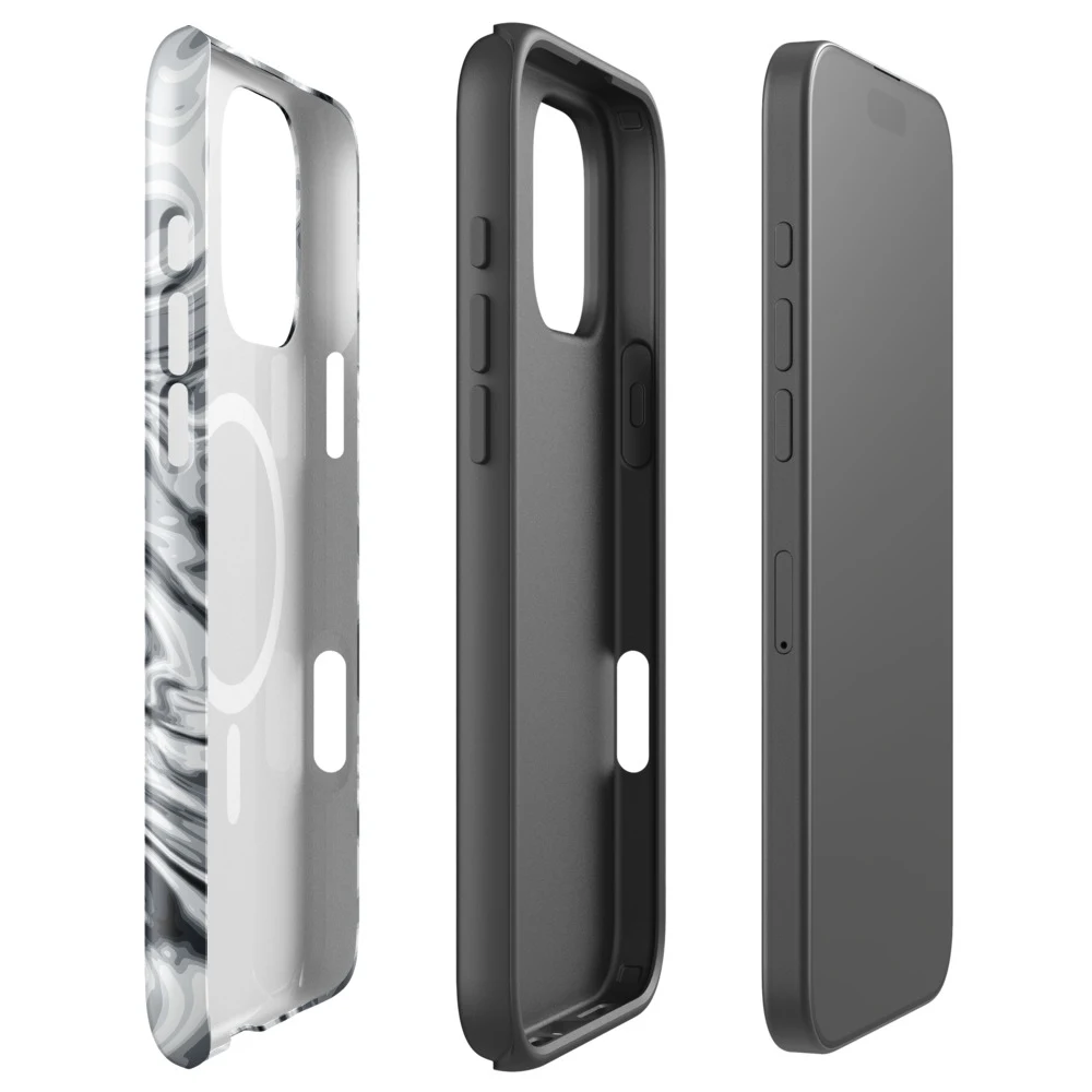Funda MagSafe premium para iPhone, diseño Plata en iPhone 17 Pro Max: ambiente