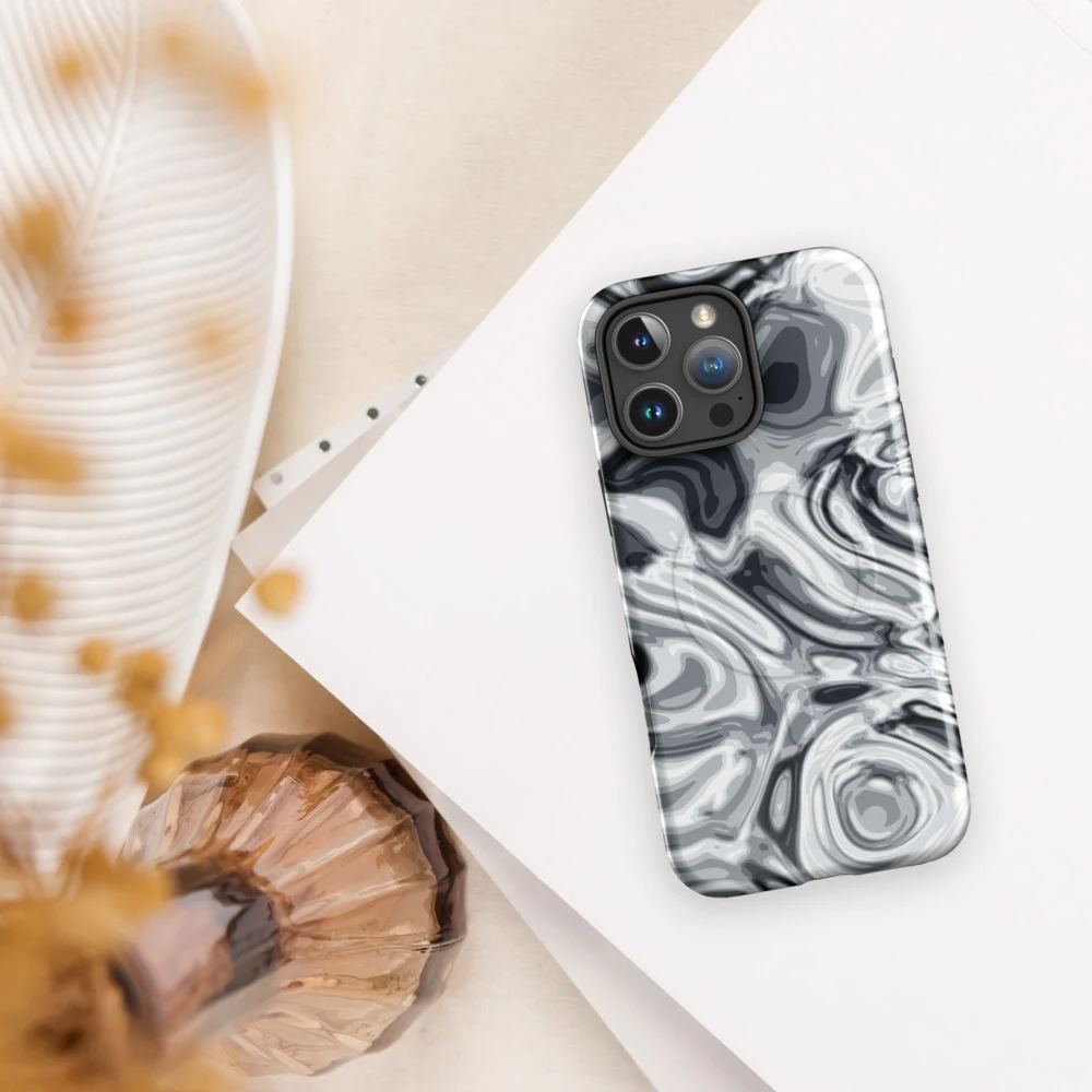 Funda MagSafe premium para iPhone, diseño Plata en iPhone 17 Pro Max: ambiente