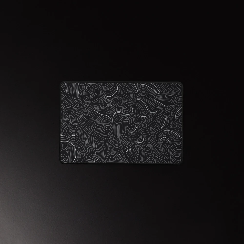 Alfombrilla de escritorio premium, diseño Flujo en 46 × 31 cm: ambiente