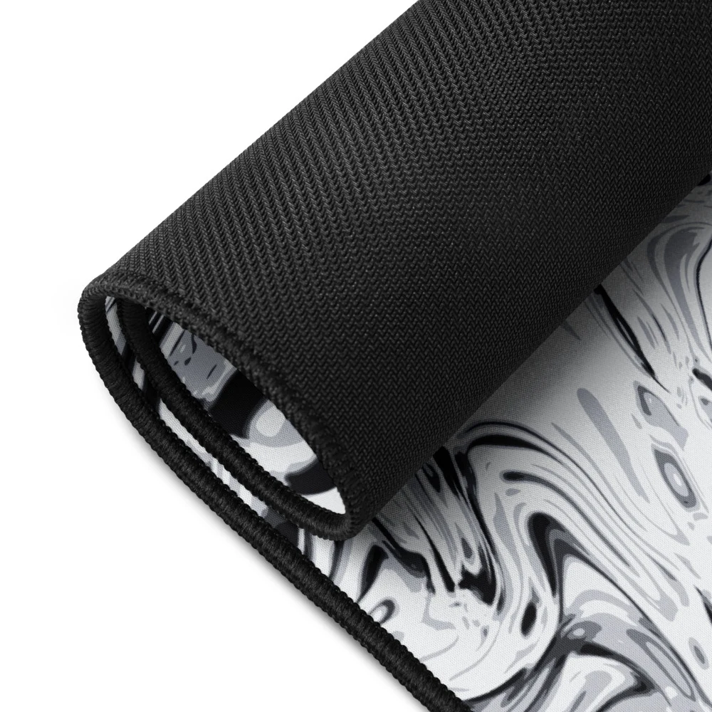 Alfombrilla de escritorio premium, diseño Metal líquido: detalle