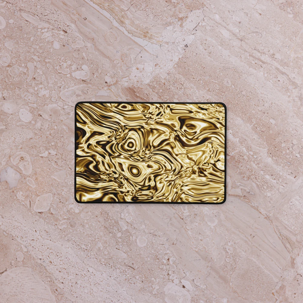 Alfombrilla de escritorio premium, diseño Oro en 46 × 31 cm: ambiente