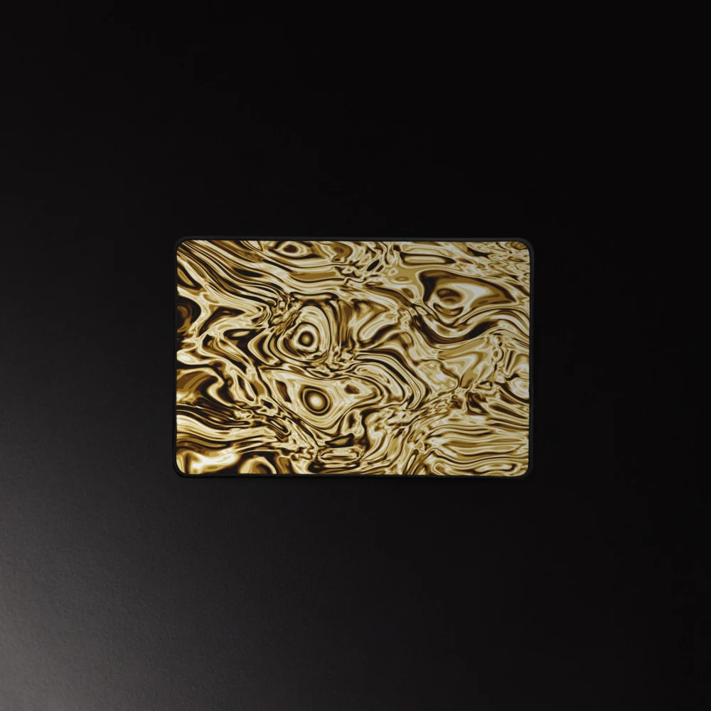 Alfombrilla de escritorio premium, diseño Oro en 46 × 31 cm: ambiente