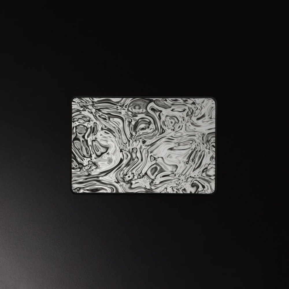 Alfombrilla de escritorio premium, diseño Oro blanco en 46 × 31 cm: ambiente