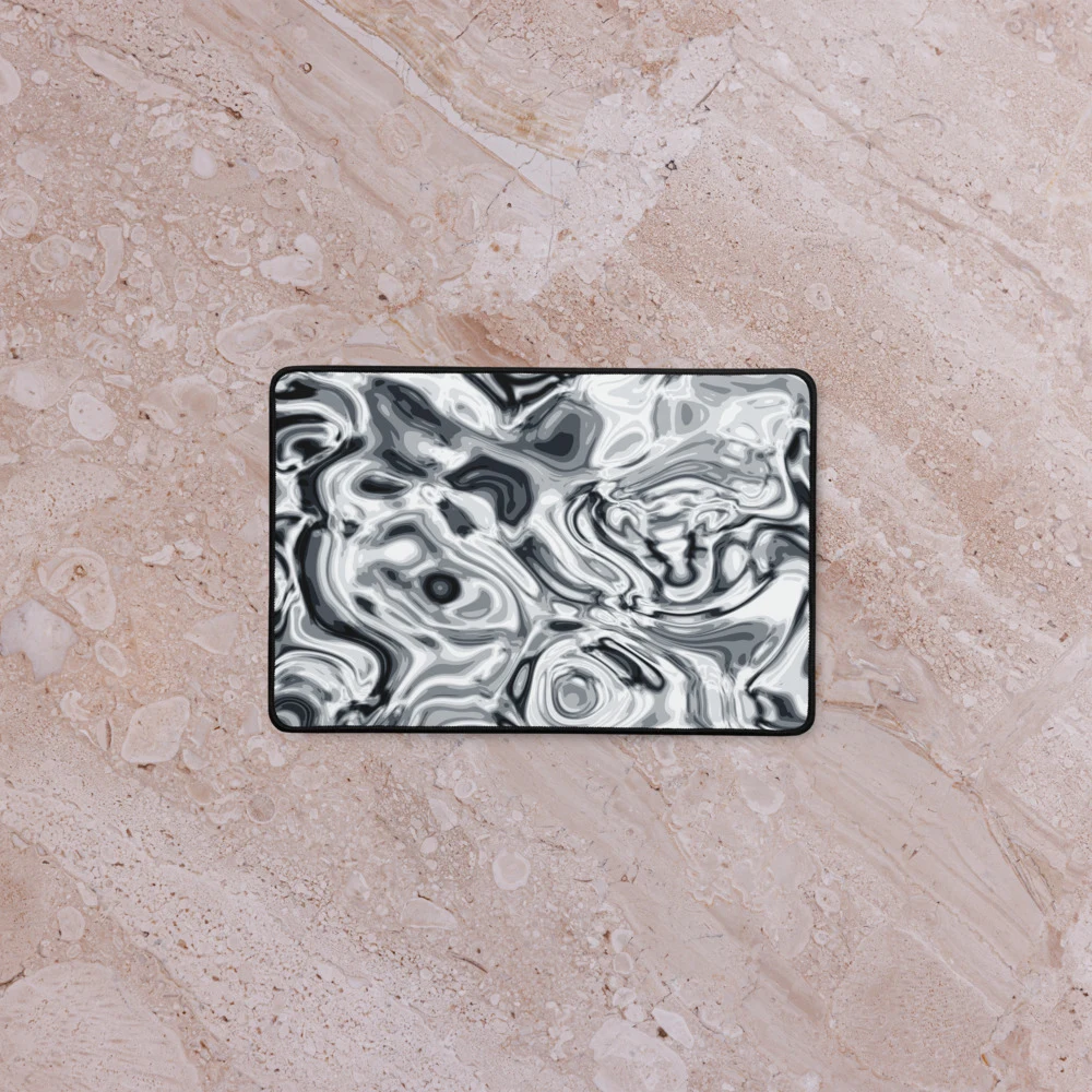 Alfombrilla de escritorio premium, diseño Plata en 46 × 31 cm: ambiente