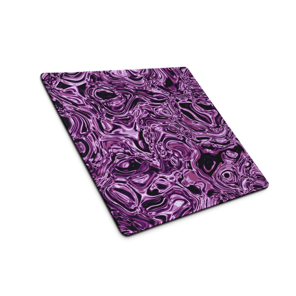 Alfombrilla gaming premium, diseño Amatista en 46 × 41 cm: plana