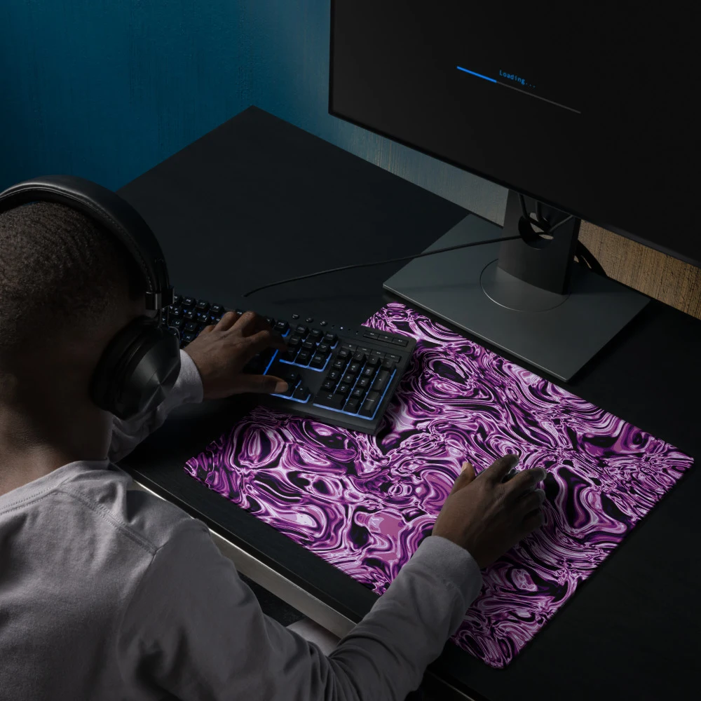 Alfombrilla gaming premium, diseño Amatista en 46 × 41 cm: ambiente