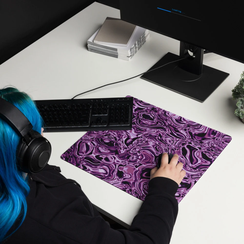 Alfombrilla gaming premium, diseño Amatista en 46 × 41 cm: ambiente
