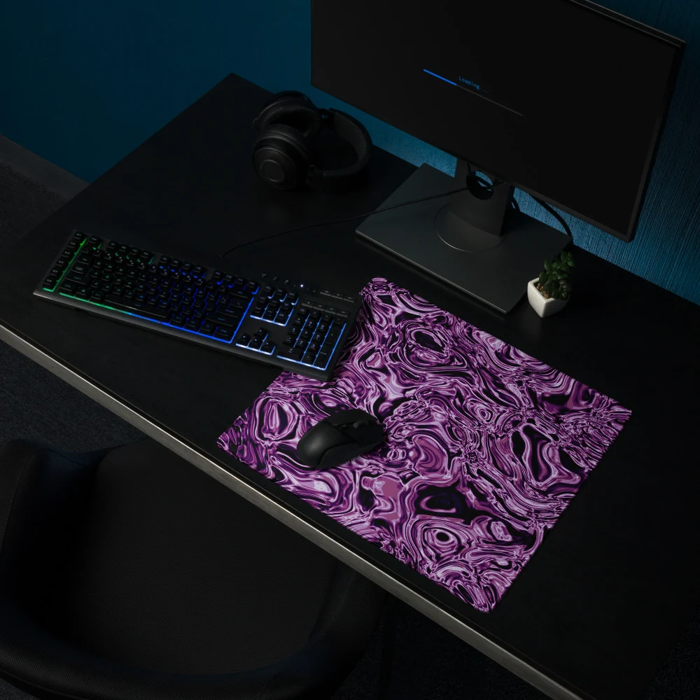Alfombrilla gaming premium, diseño Amatista en 46 × 41 cm: ambiente