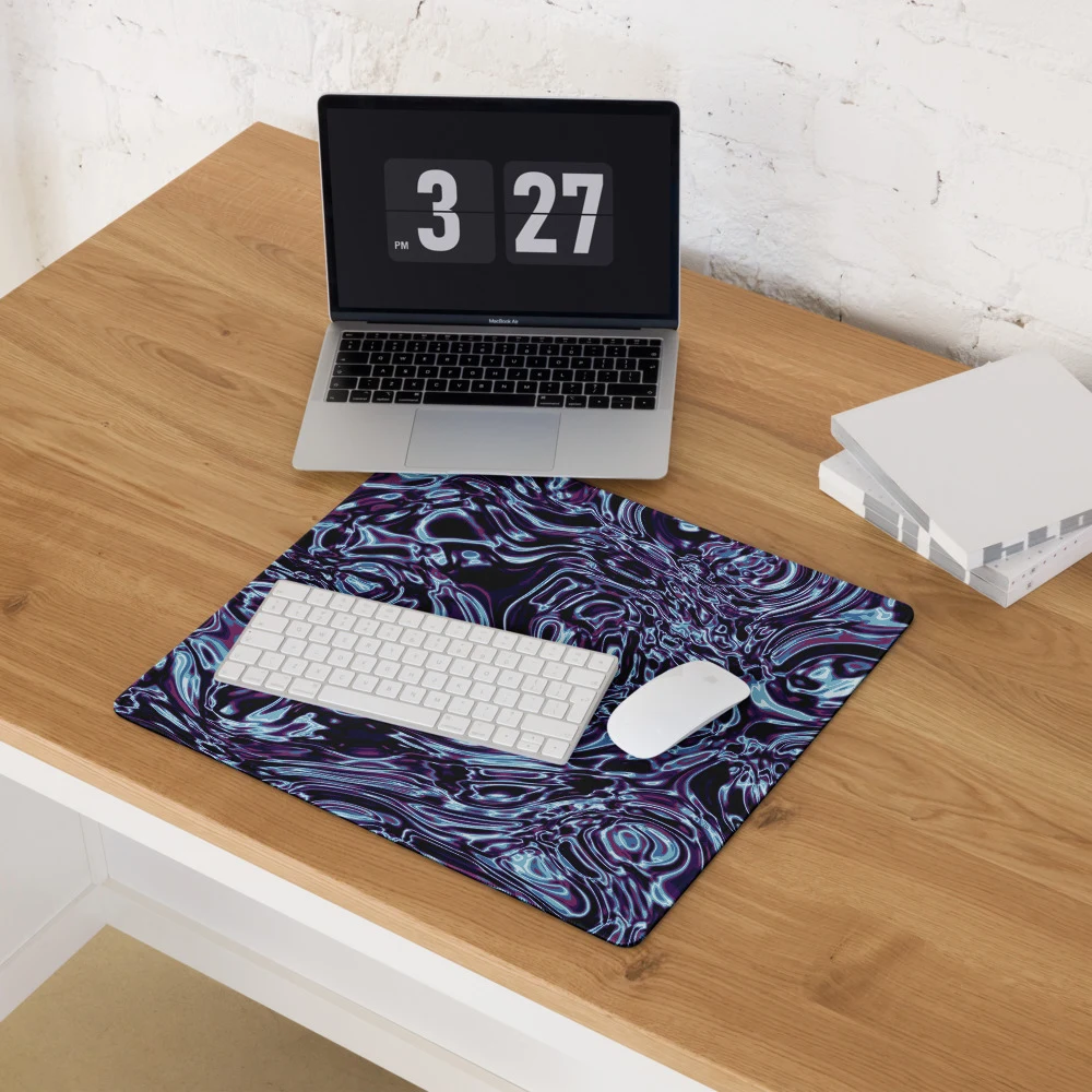 Alfombrilla gaming premium, diseño Cobalto en 46 × 41 cm: ambiente