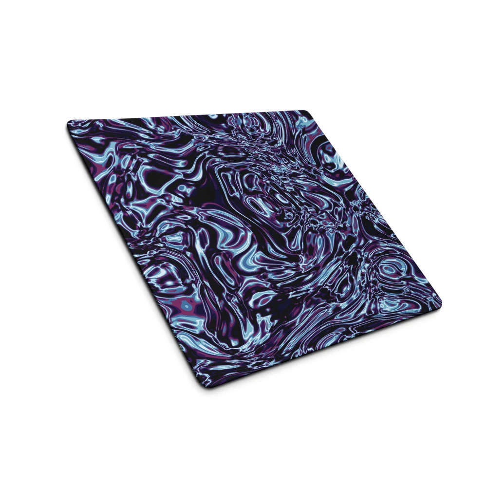 Alfombrilla gaming premium, diseño Cobalto en 46 × 41 cm: plana